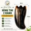 Guasha Hình Tim 2 Rãnh Bằng Sừng Tự Nhiên|Massage Cổ Vai Gáy, Mặt, Cánh Tay|Dụng Cụ Dưỡng Sinh Cầm Tay